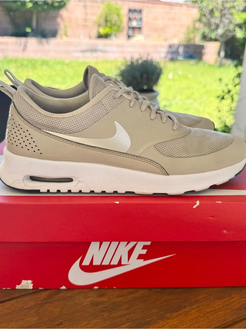 Nike Women’s Sneakers - Beige with White Swoosh